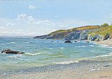 Arthur Hughes Canvas Paintings - Perran Point Cornwall